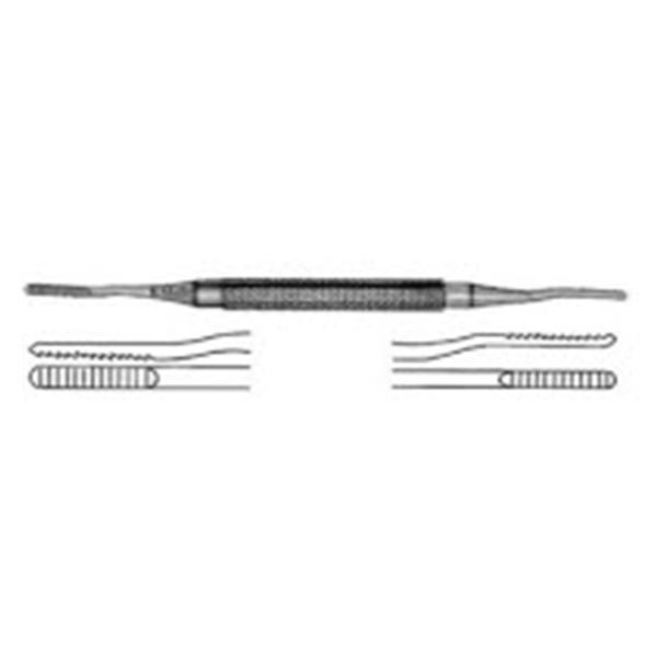 Polokoff Rasp, Double-Ended, 3.0 Mm & 4.0 Mm Ends, 7" (17.5 Cm)